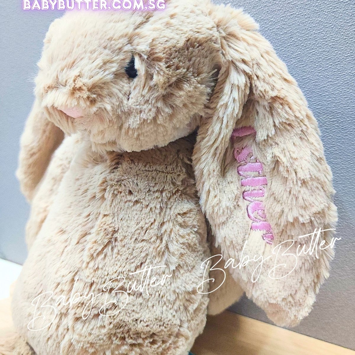 Bashful Beige Bunny (Medium, 31cm) - Personalised Jellycat Bunny Soft Toy photo 5