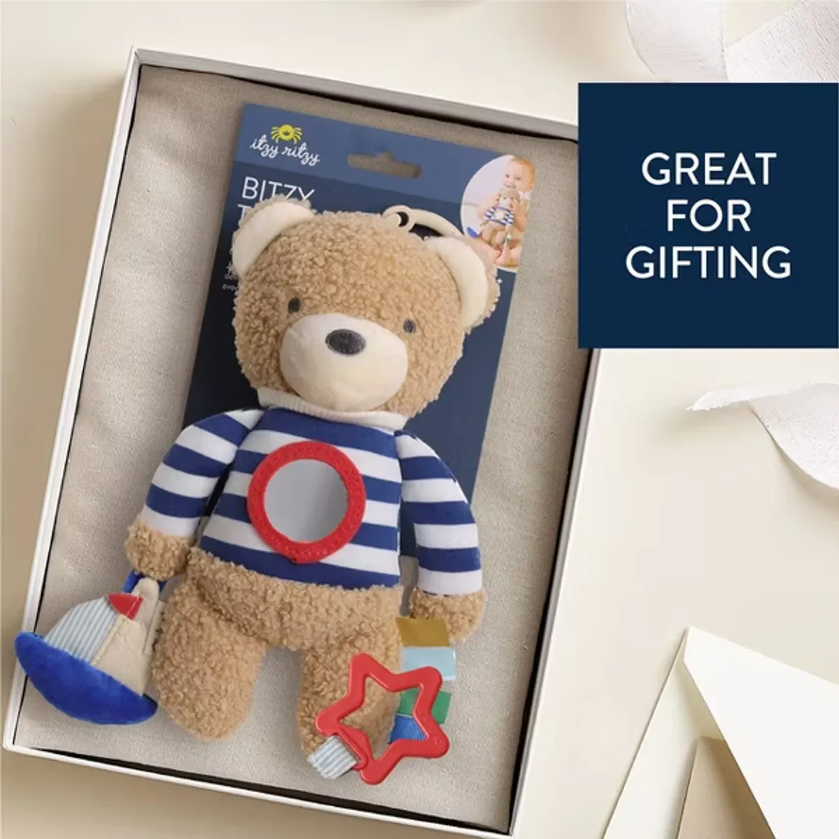 Bitzy Traveler Developmental Sensory Toy - Bear - Itzy Ritzy