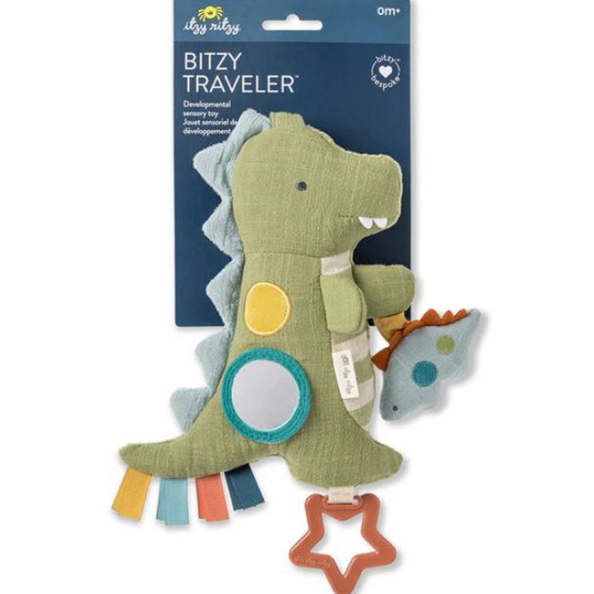 Bitzy Traveler™ Developmental Sensory Toy - Dinosaur