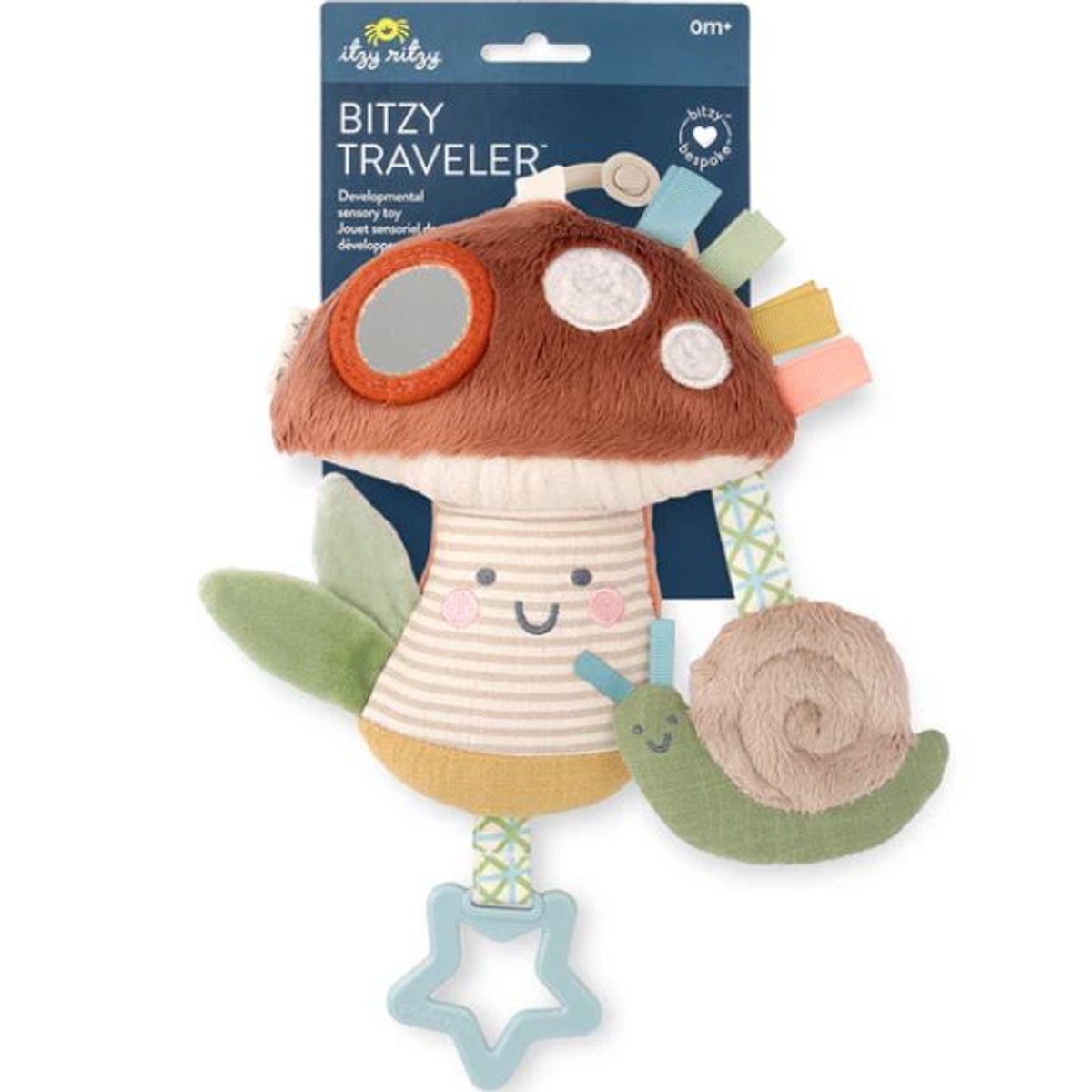 Bitzy Traveler™ Developmental Sensory Toy - Mushroom