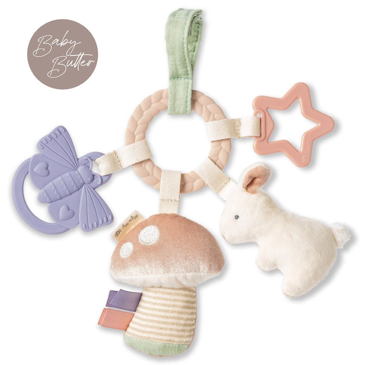 Bunny - Bitzy Busy Ring Teething Activity Toy - Itzy Ritzy