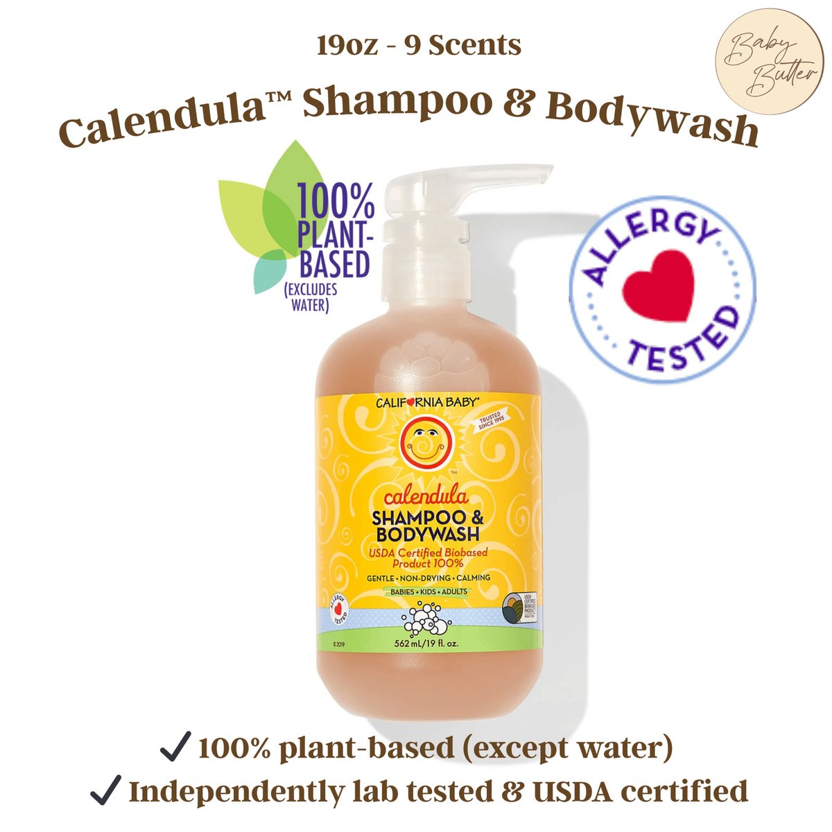 Calendula Shampoo & Bodywash 19oz - California Baby - California Baby