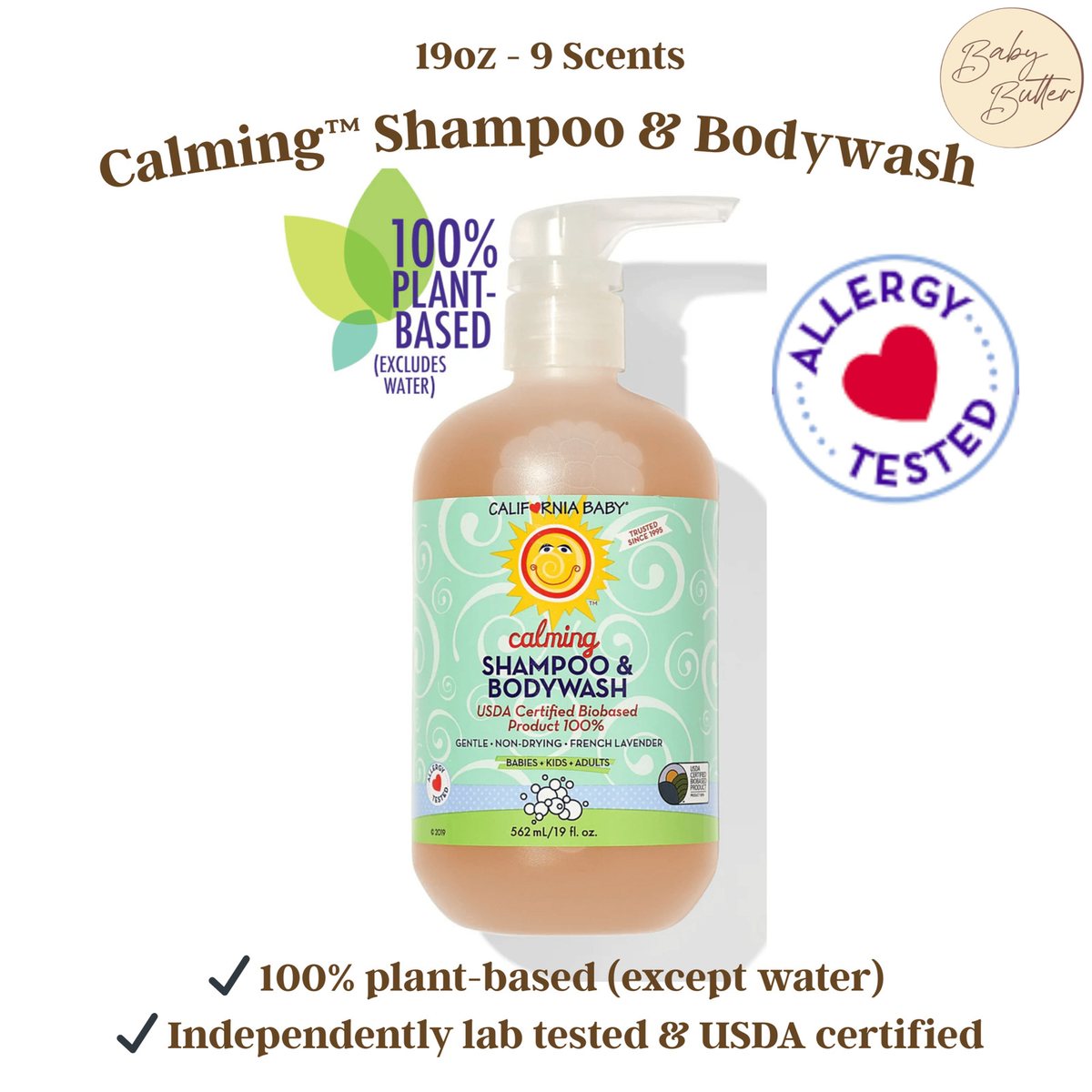 Calming Shampoo & Bodywash 19oz- California Baby - California Baby