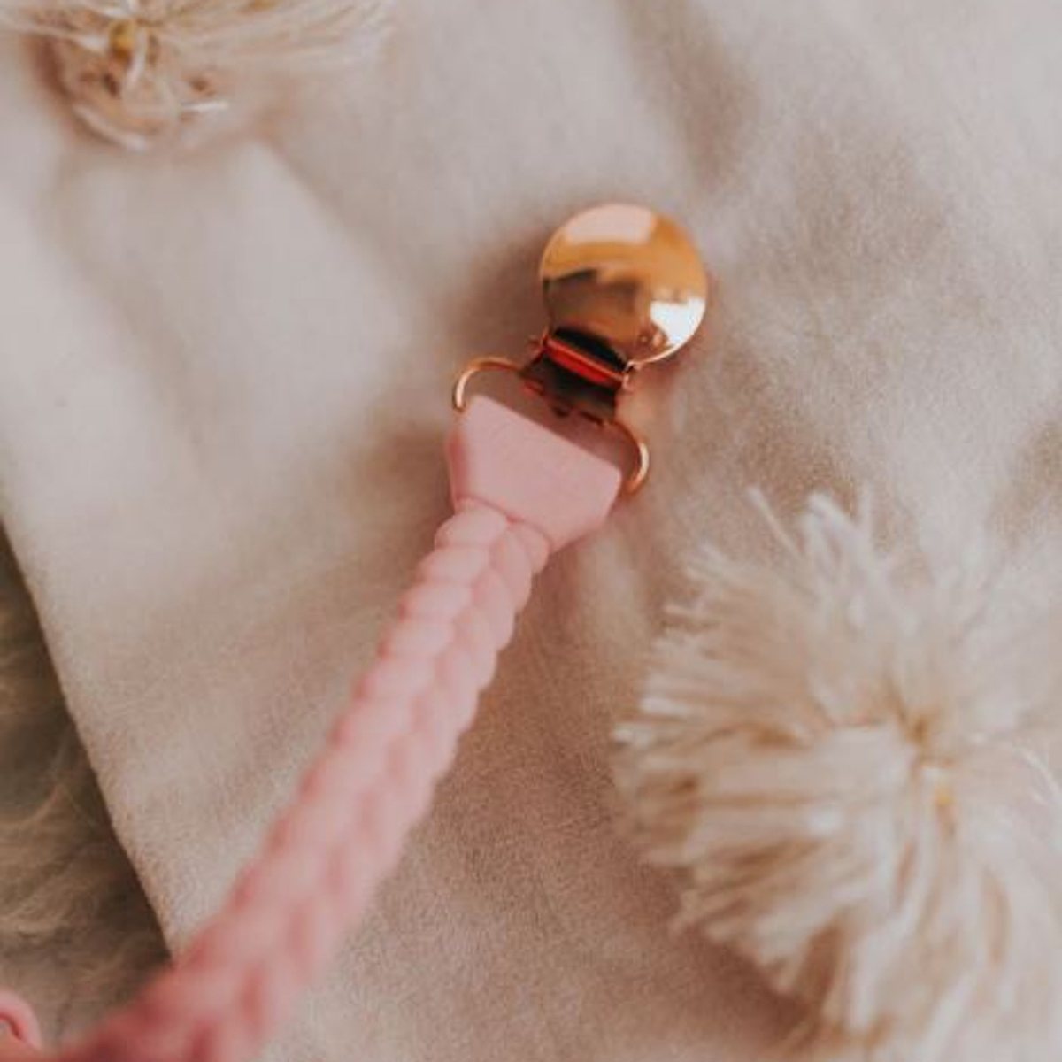 Sweetie Strap Pacifier Clip - Baby Pink - Itzy Ritzy