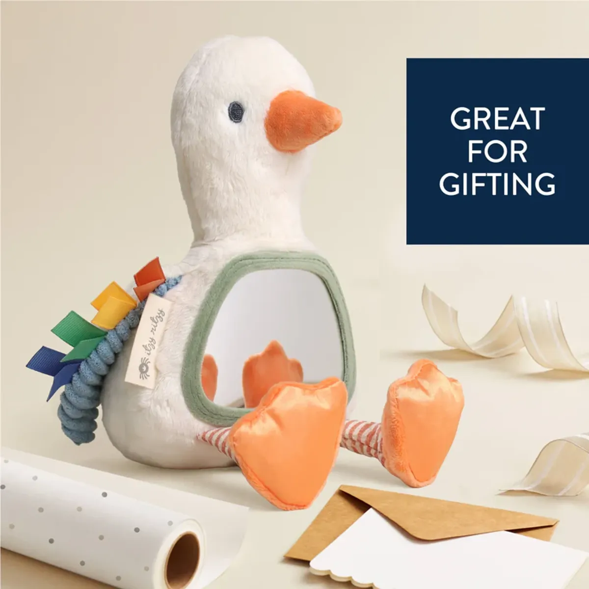 Gracie The Goose - Itzy Bitzy Mirror Sensory Tummy Time Mirror - Itzy Ritzy