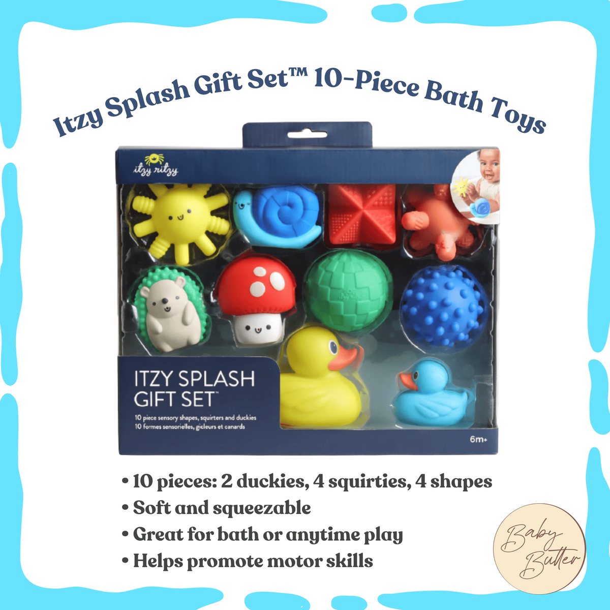 Itzy Ritzy Splash Gift Set 10-Piece Bath Toys - Itzy Ritzy