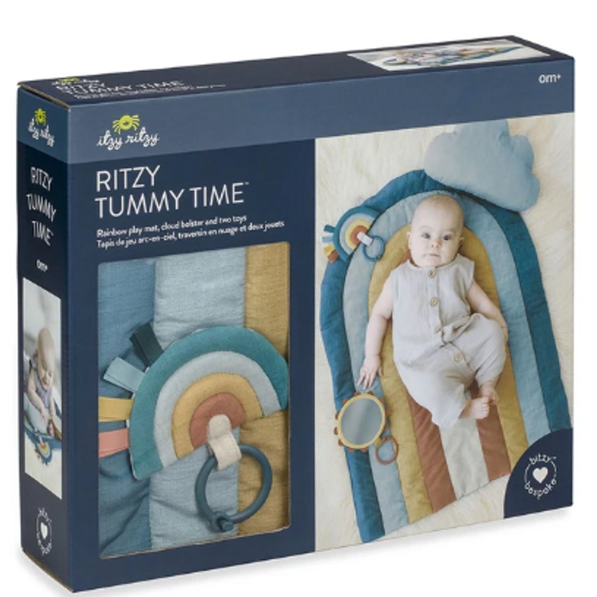 Rainbow - Bitzy Bespoke Ritzy Tummy Time Play Mat - Itzy Ritzy