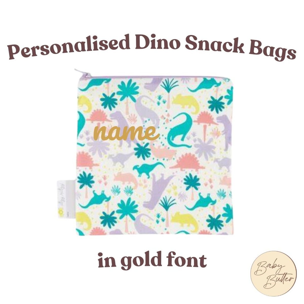 Snack Bag Lilac Dino - Itzy Ritzy