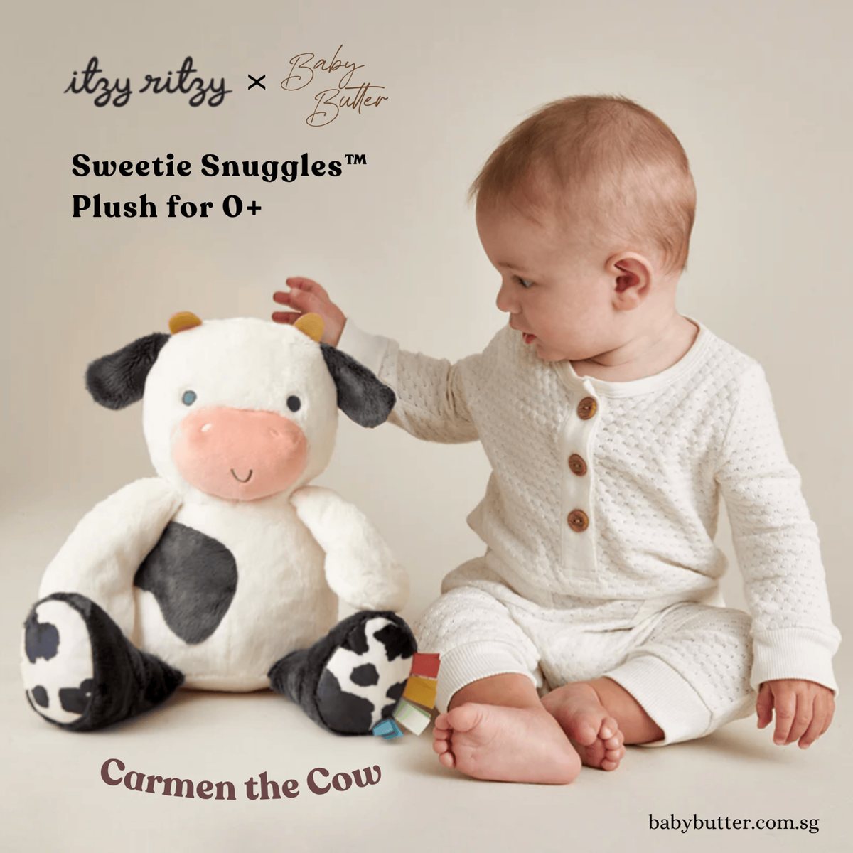 Sweetie Snuggles Plush - Carmen the Cow - Itzy Ritzy