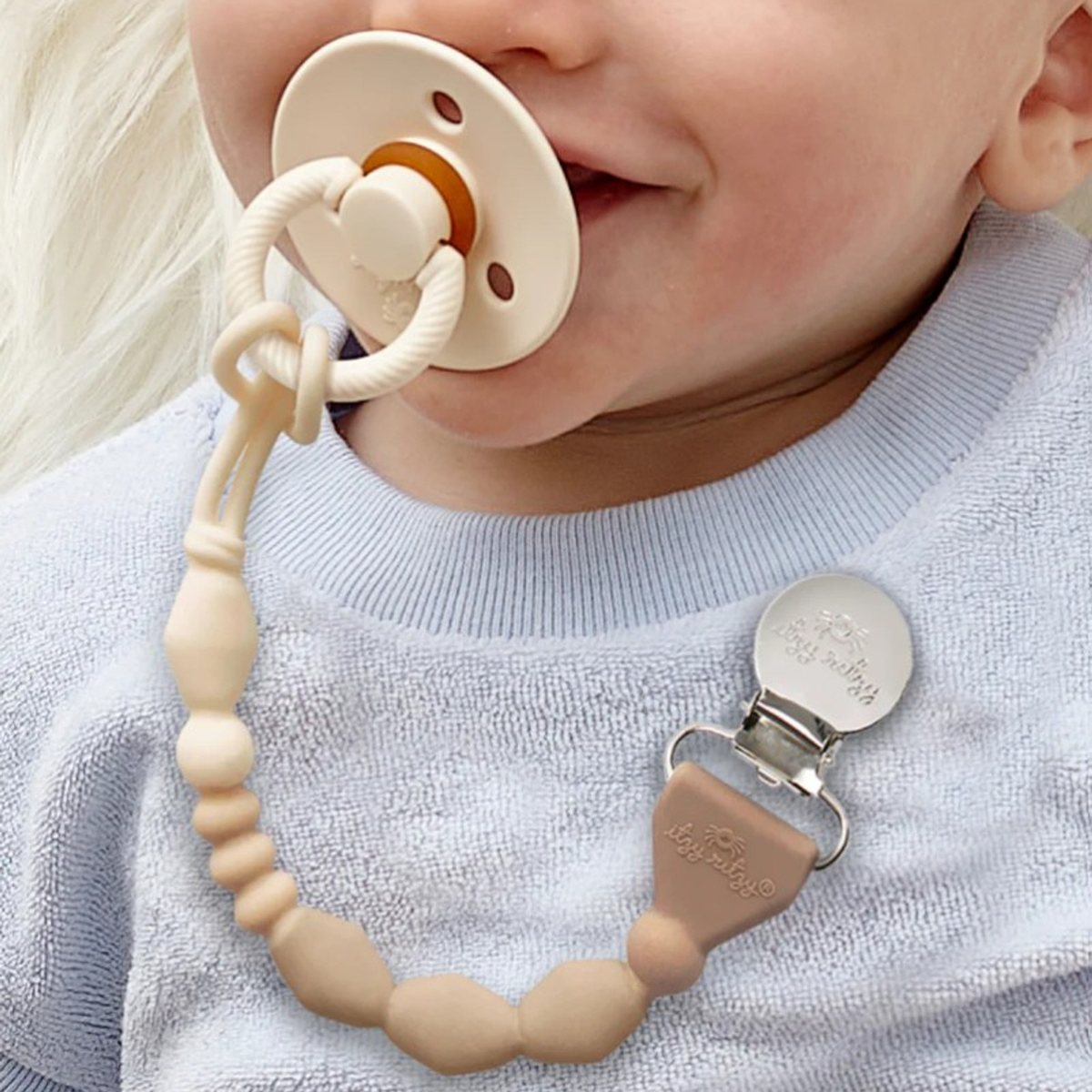 Sweetie Strap Pacifier Clip - Ombre Toast Braided - Itzy Ritzy