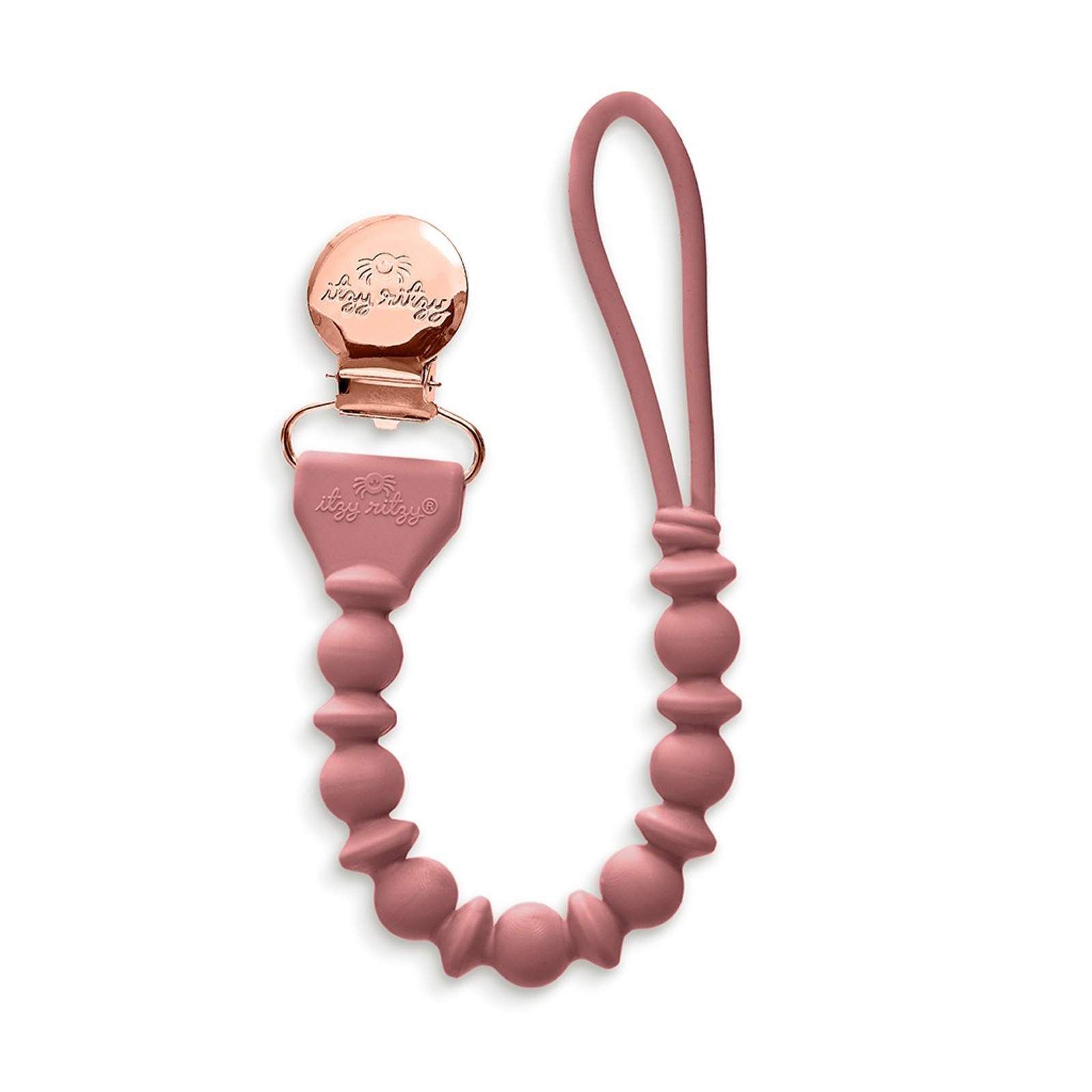 Sweetie Strap Pacifier Clip - Rosewood Beaded - Itzy Ritzy