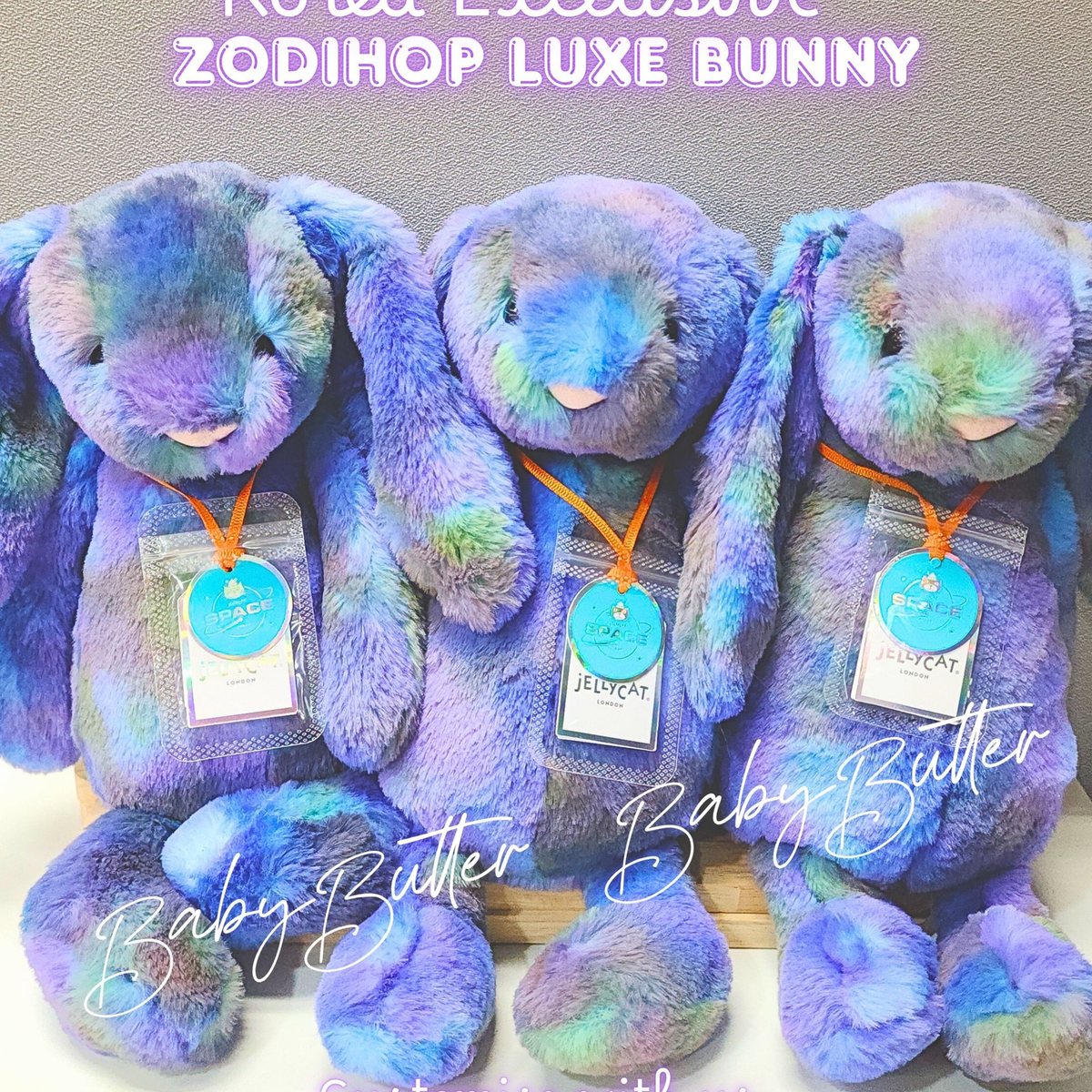 Zodihop Luxe Bunny - Jellycat Korea Seoul Space-Themed Pop-Up Edition - Jellycat UK